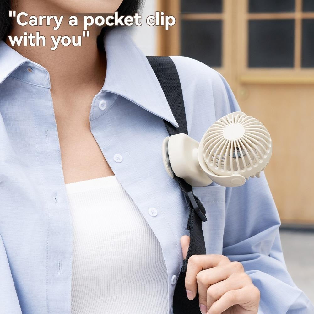 Portable USB Clip On Fan With 360 Degree Adjustable Head, Rechargeable