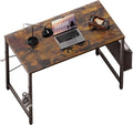 32 Inch Computer Desk For Small Spaces With Storage And Headphone Hook