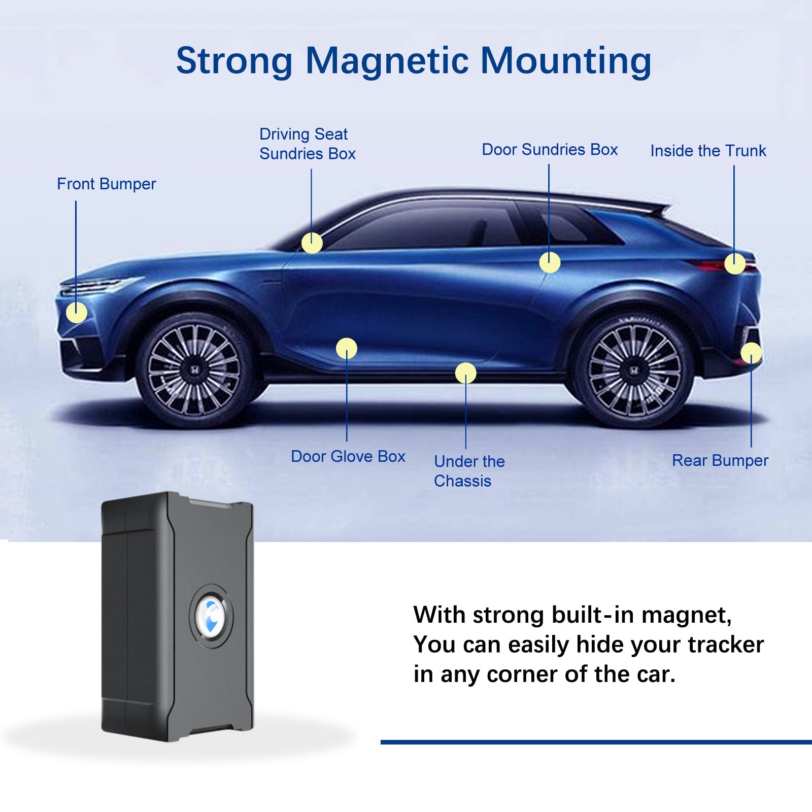 Anti-Theft Hidden GPS Tracker With Remote Control Real-Time Vehicle Tr