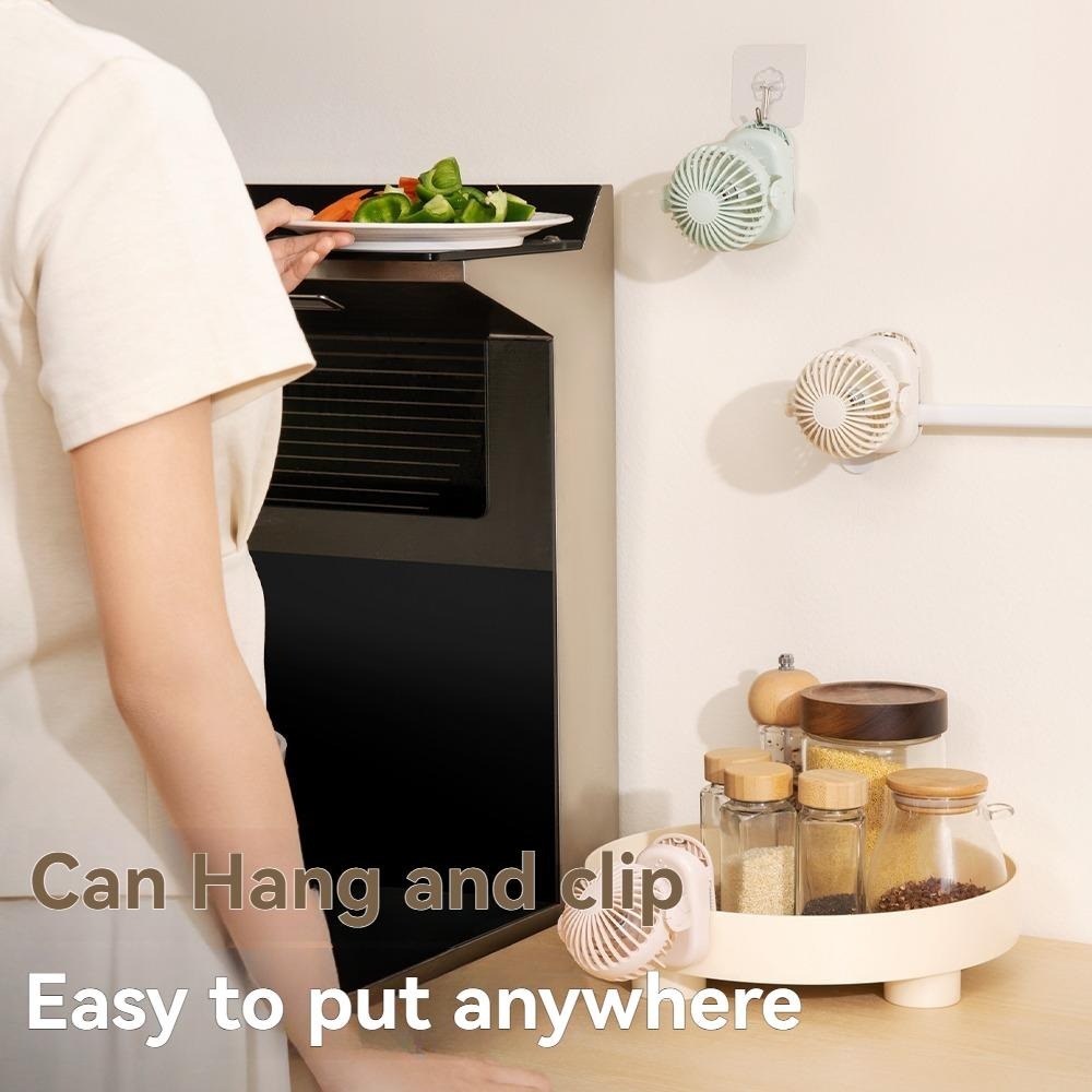 Portable USB Clip On Fan With 360 Degree Adjustable Head, Rechargeable