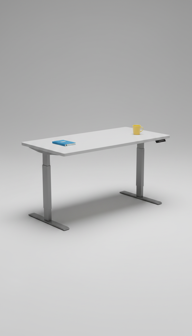 Modular standing desk with aluminum frame