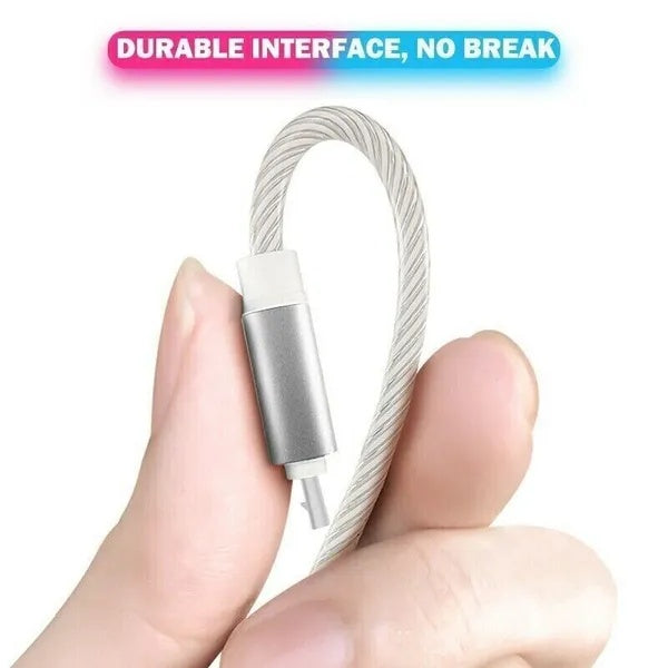 3 In 1 LED Fast Charging Cable Adapter For  Micro USB Type C Charger