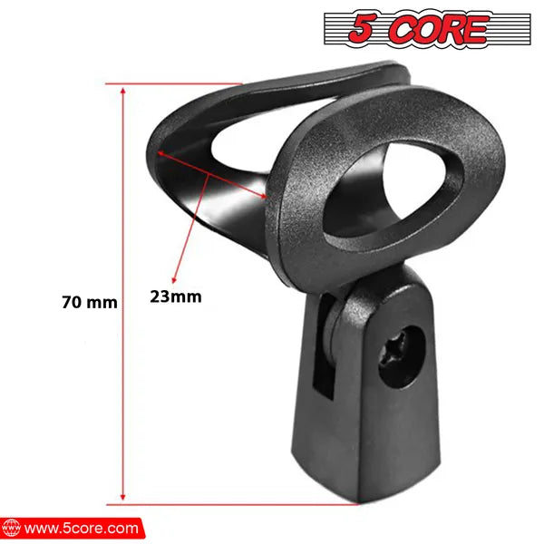 5 Core Microphone Clip Holder 2 Pieces With Screw Adapters 5/8 To 3/8