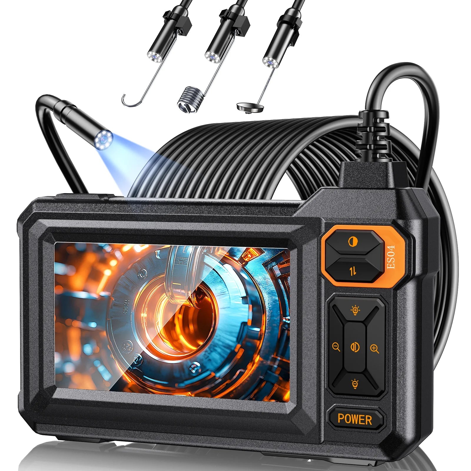 4.3 Inch Industrial Endoscope Camera HD1920P 16.5TF Single Lens Pipe