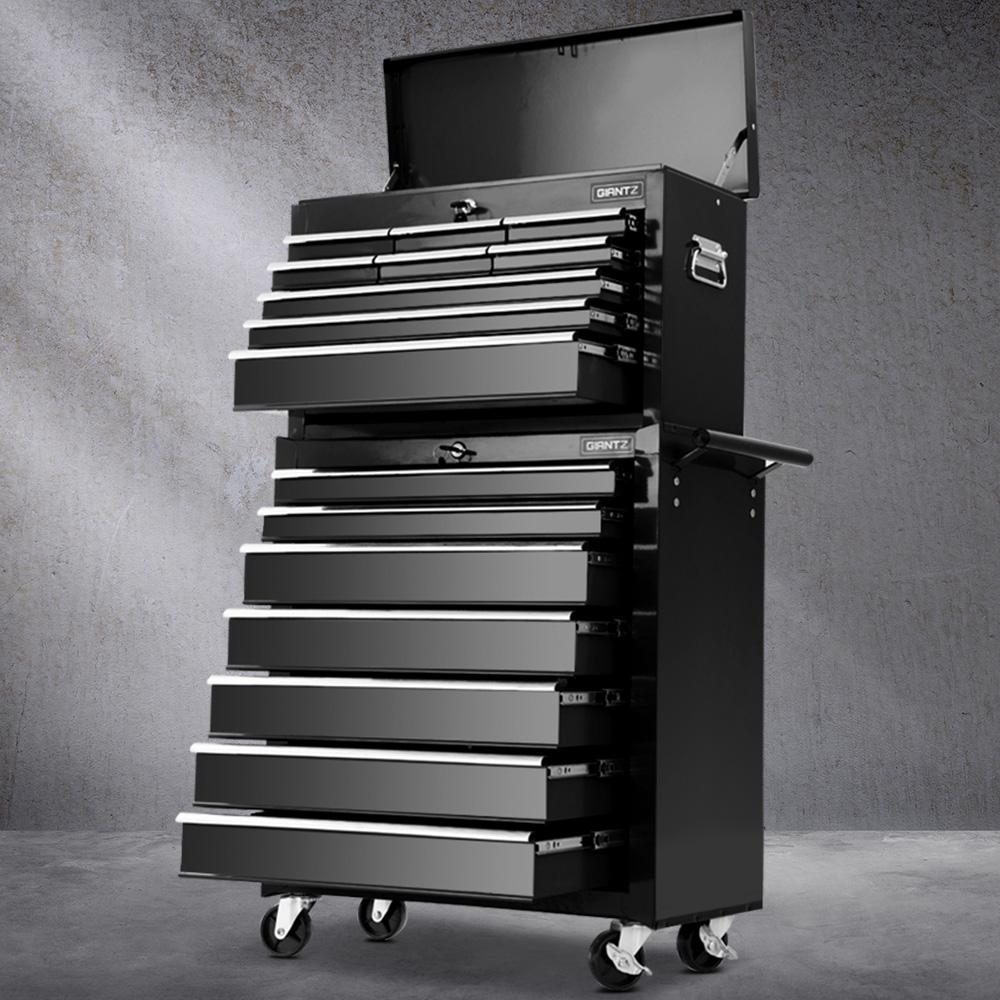 Giantz 16 Drawer Tool Box Cabinet Chest Trolley Toolbox Garage Storage