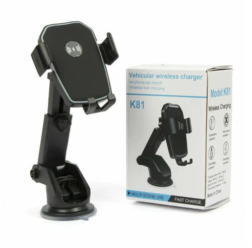 Qi Wireless Fast Charging Car Charger Mount Holder Stand 2 In 1 For