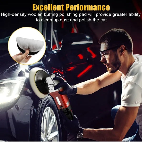 5PCS Buffing Polishing Pad Wool Wheel Mop Kit For Car Polisher Drill