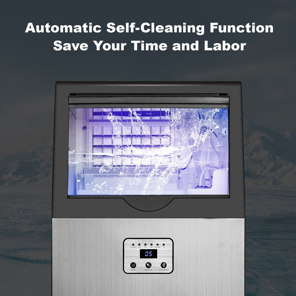 Commercial Ice Maker 100-150lbs/24H Ice Maker Machine, Auto