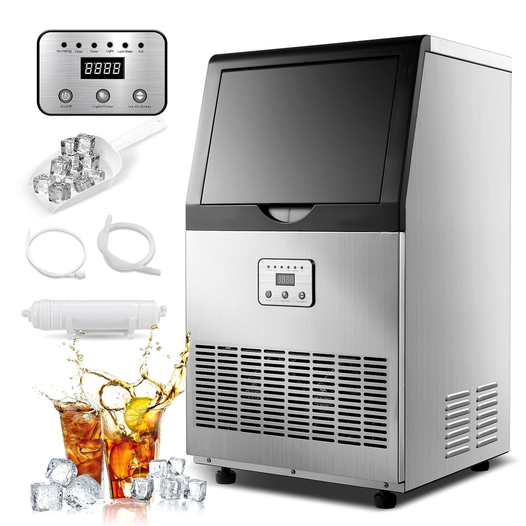 Commercial Ice Maker 100-150lbs/24H Ice Maker Machine, Auto