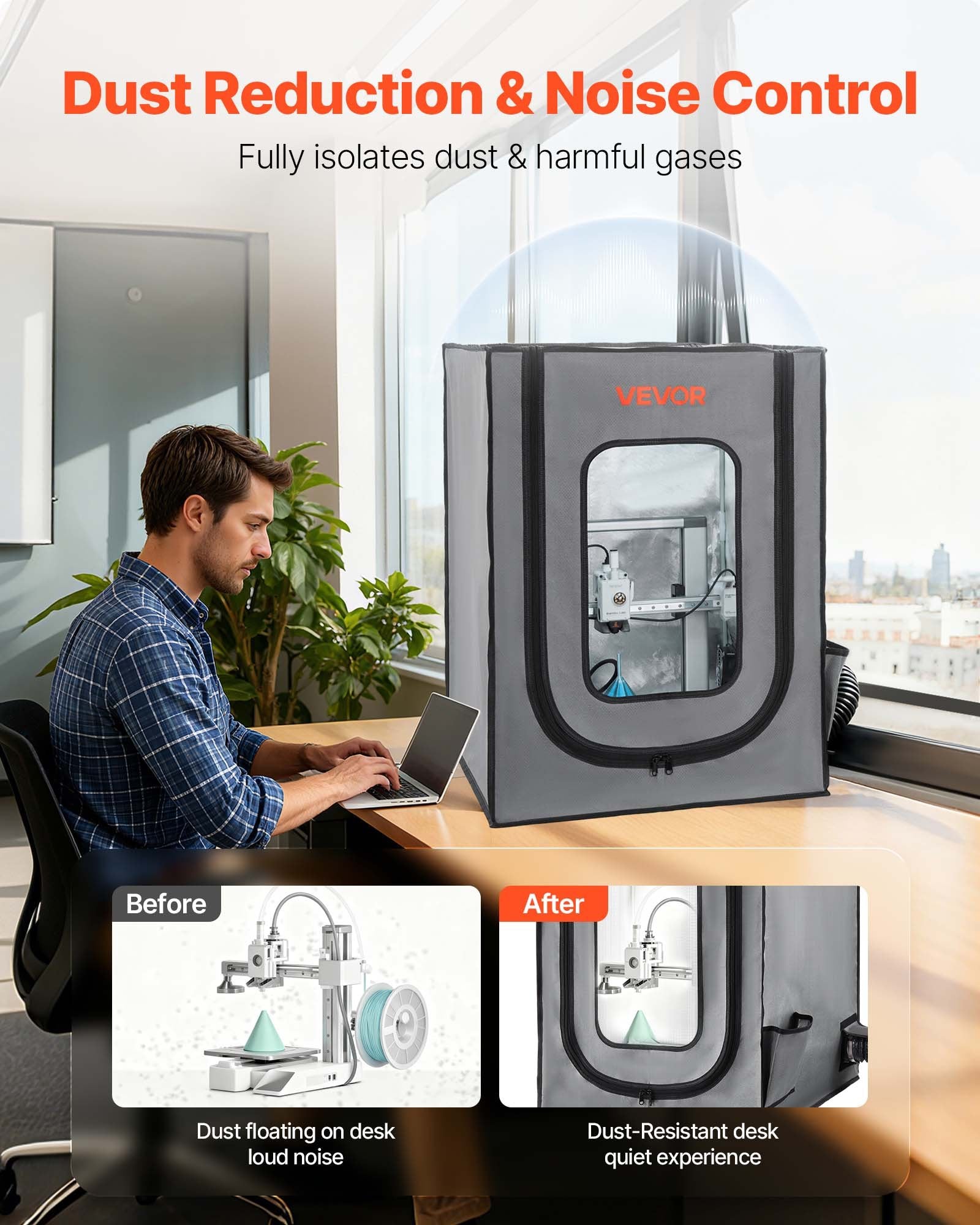 3D Printer Enclosure with Ventilation, Dustproof Waterproof Oxford