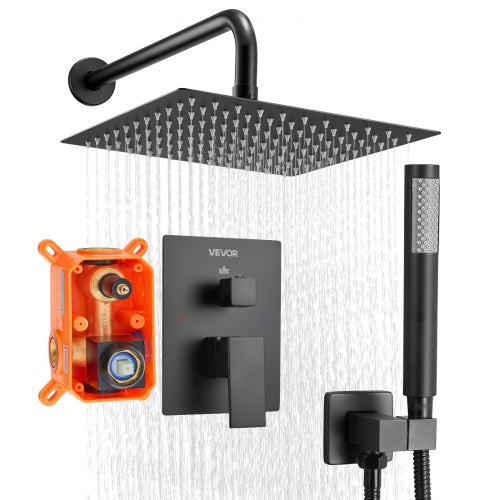Shower Faucet Set, Rainfall Bathroom Shower System with 10-Inch