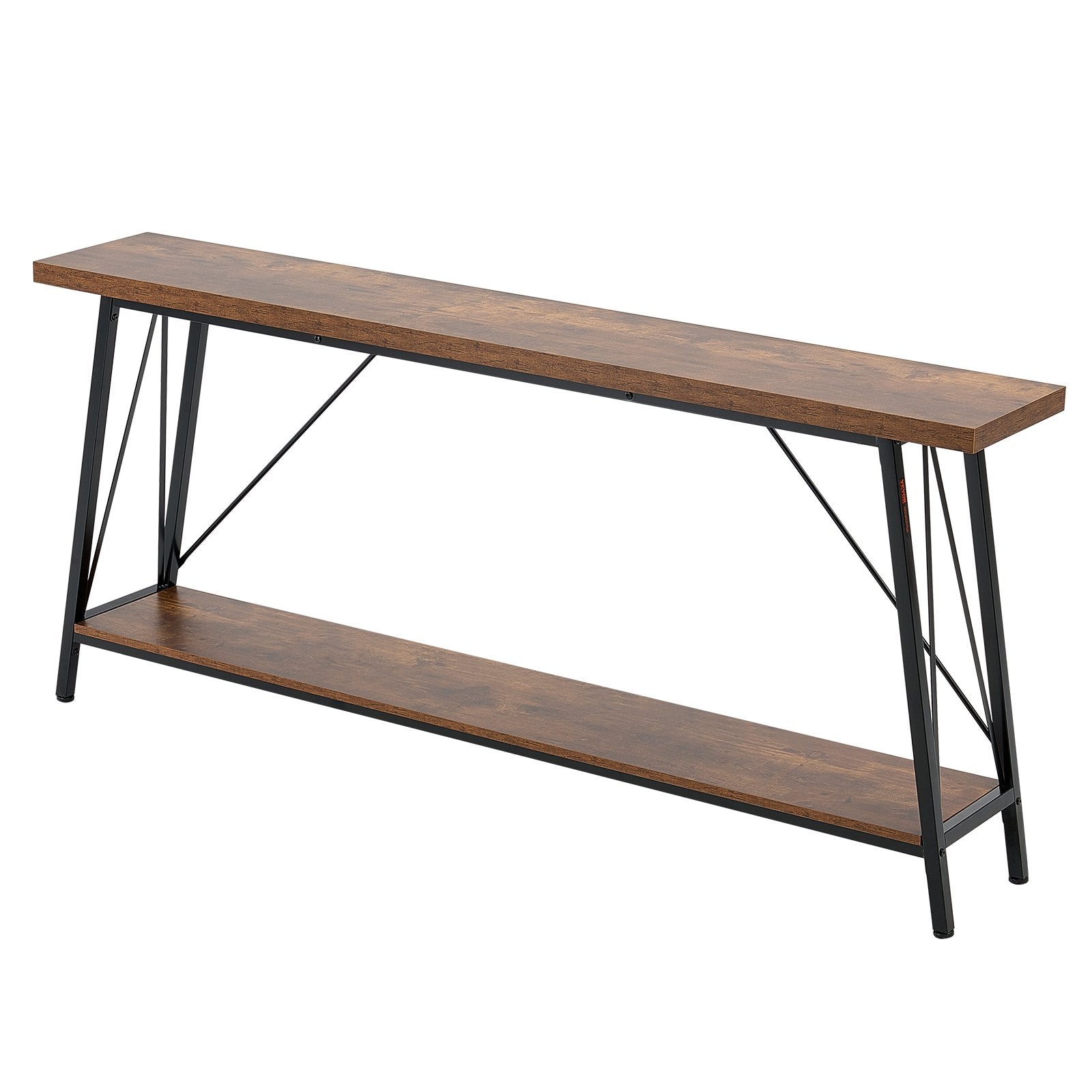 Narrow Console Sofa Table, 70.9 inches Behind Couch Table, 2-Tier Long