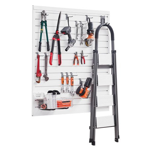 Slat Wall Paneling, 4 x 4 ft, PVC Garage Slatwall with Modular Design,