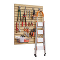 Slat Wall Paneling, 4 x 4ft, MDF Garage Slatwall with Modular Design,