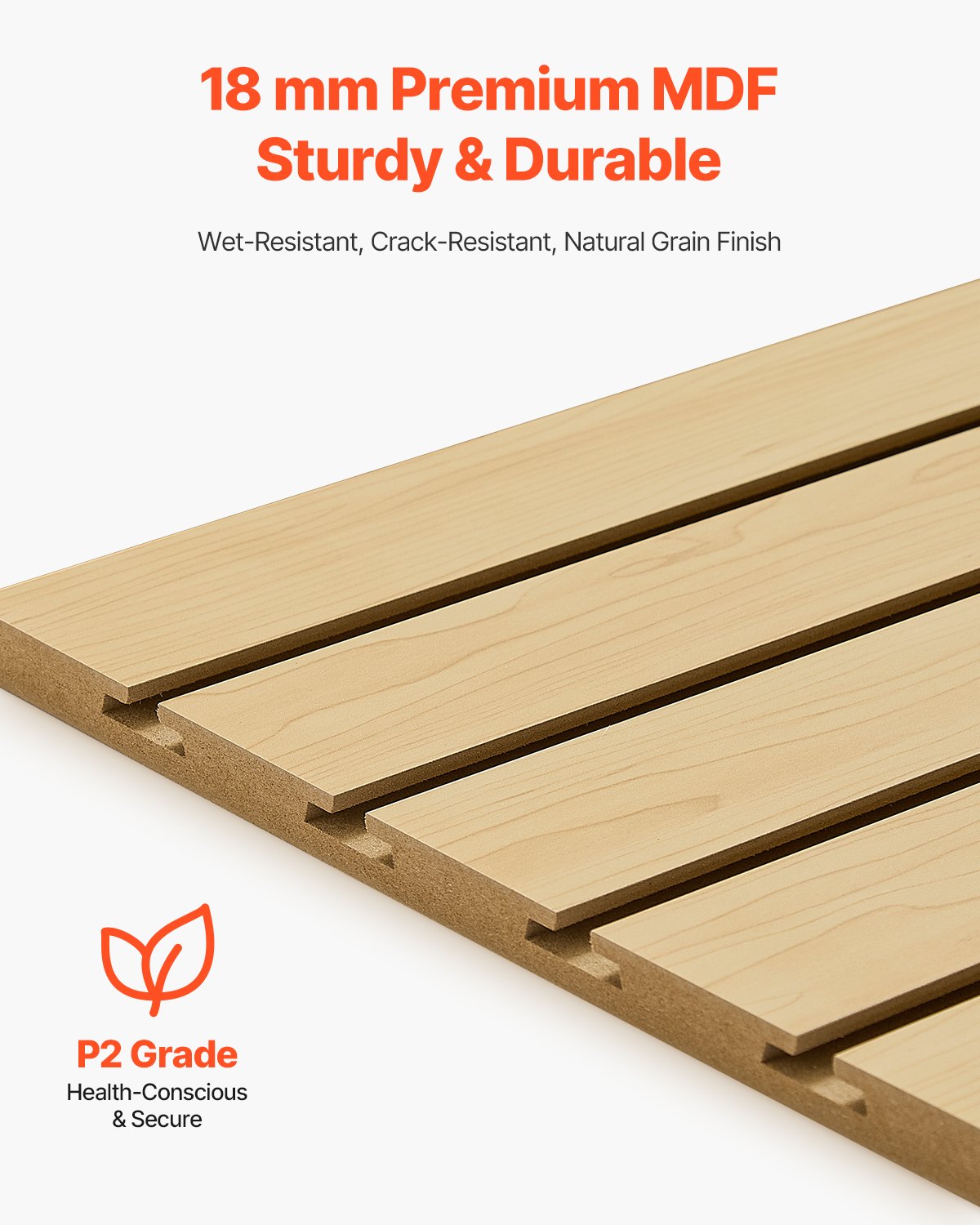 Slat Wall Paneling, 4 x 4ft, MDF Garage Slatwall with Modular Design,