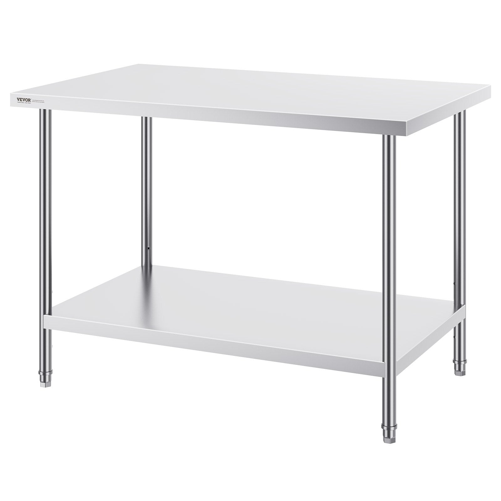 Stainless Steel Prep Table, 30 x 48 x 34 Inch, Heavy Duty Metal