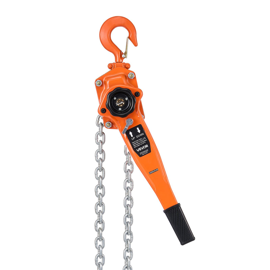 Manual Lever Chain Hoist, 1-1/2T 1500KG Capacity Heavy Duty Come