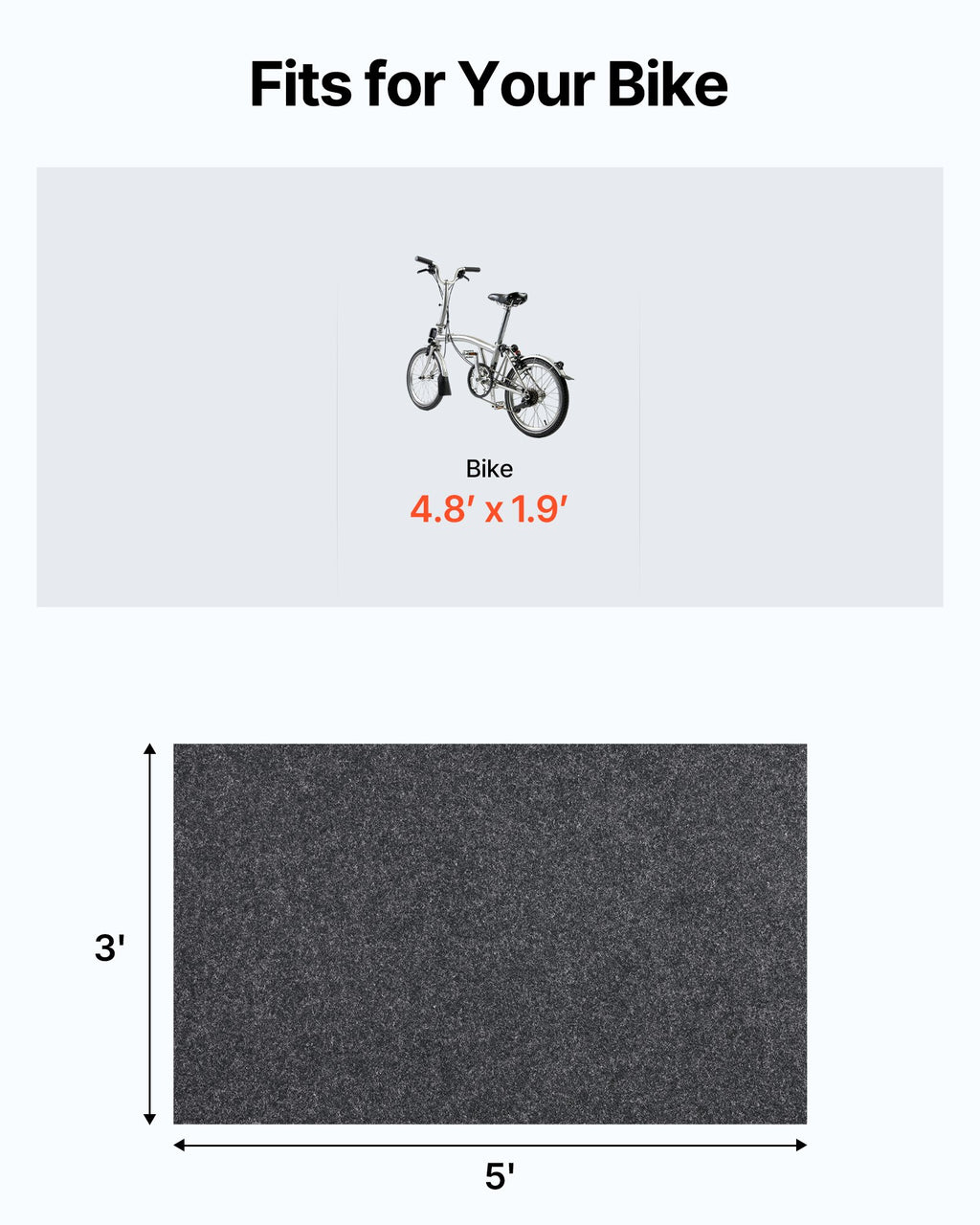 Waterproof Garage Floor Mat for Under Car, 914.4x1524 MM Compact Size