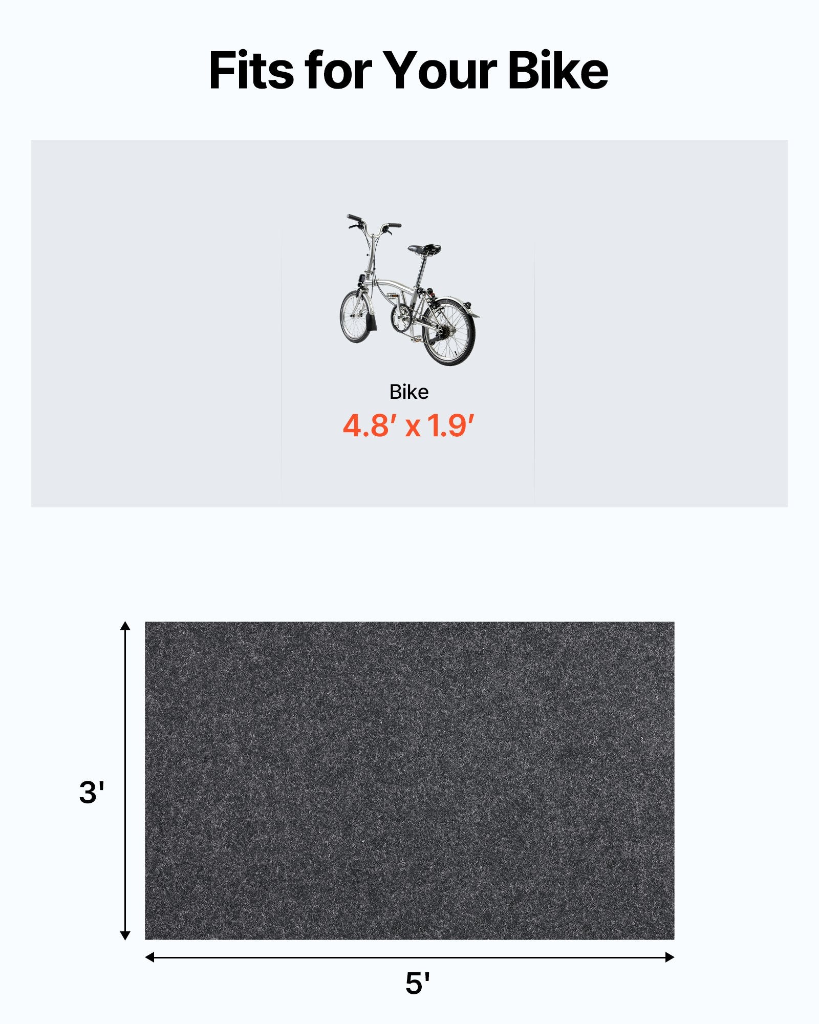 Waterproof Garage Floor Mat for Under Car, 914.4x1524 MM Compact Size