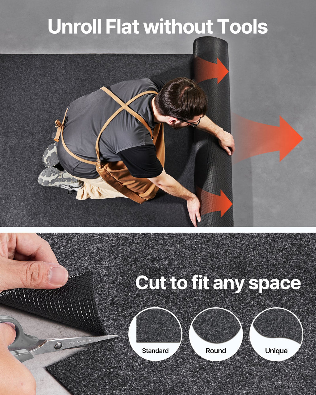 Waterproof Garage Floor Mat for Under Car, 914.4x1524 MM Compact Size