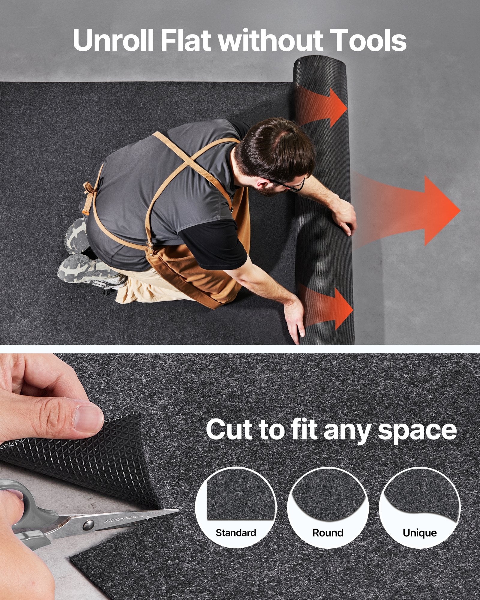 Waterproof Garage Floor Mat for Under Car, 914.4x1524 MM Compact Size