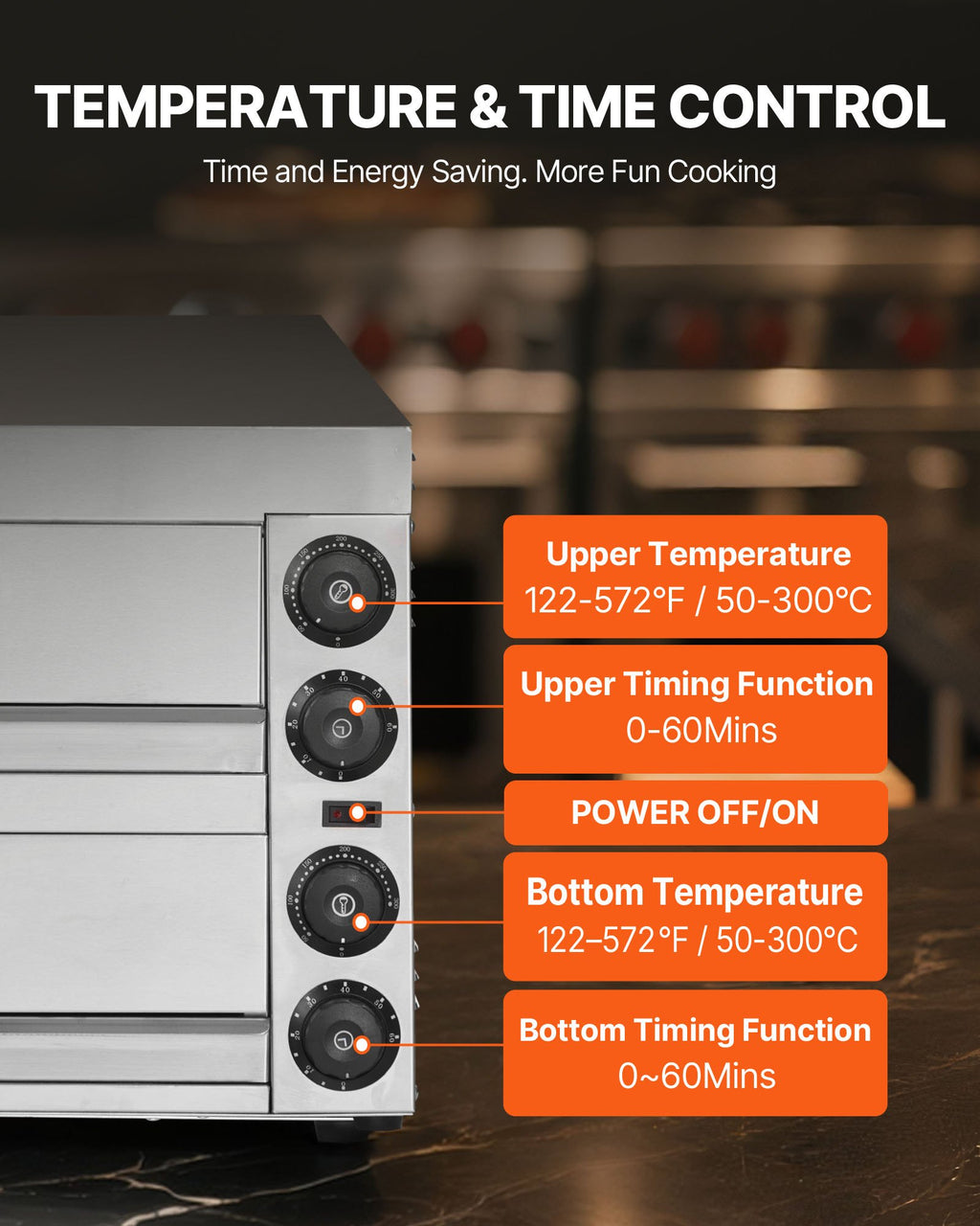 Electric Pizza Oven for Countertops, 12-inch, 1700W, with Temp Control