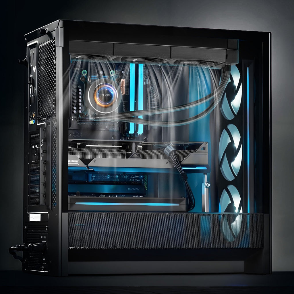 CPU Liquid Cooler, AIO CPU Water Cooler - 3 x 120mm PWN Fans, Pump &
