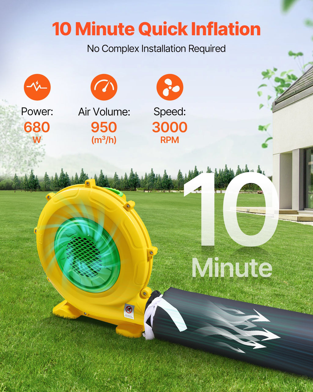 Inflatable Nightclub, 5.4 x 5 x 4.2 m Inflatable Party Tent with 680W