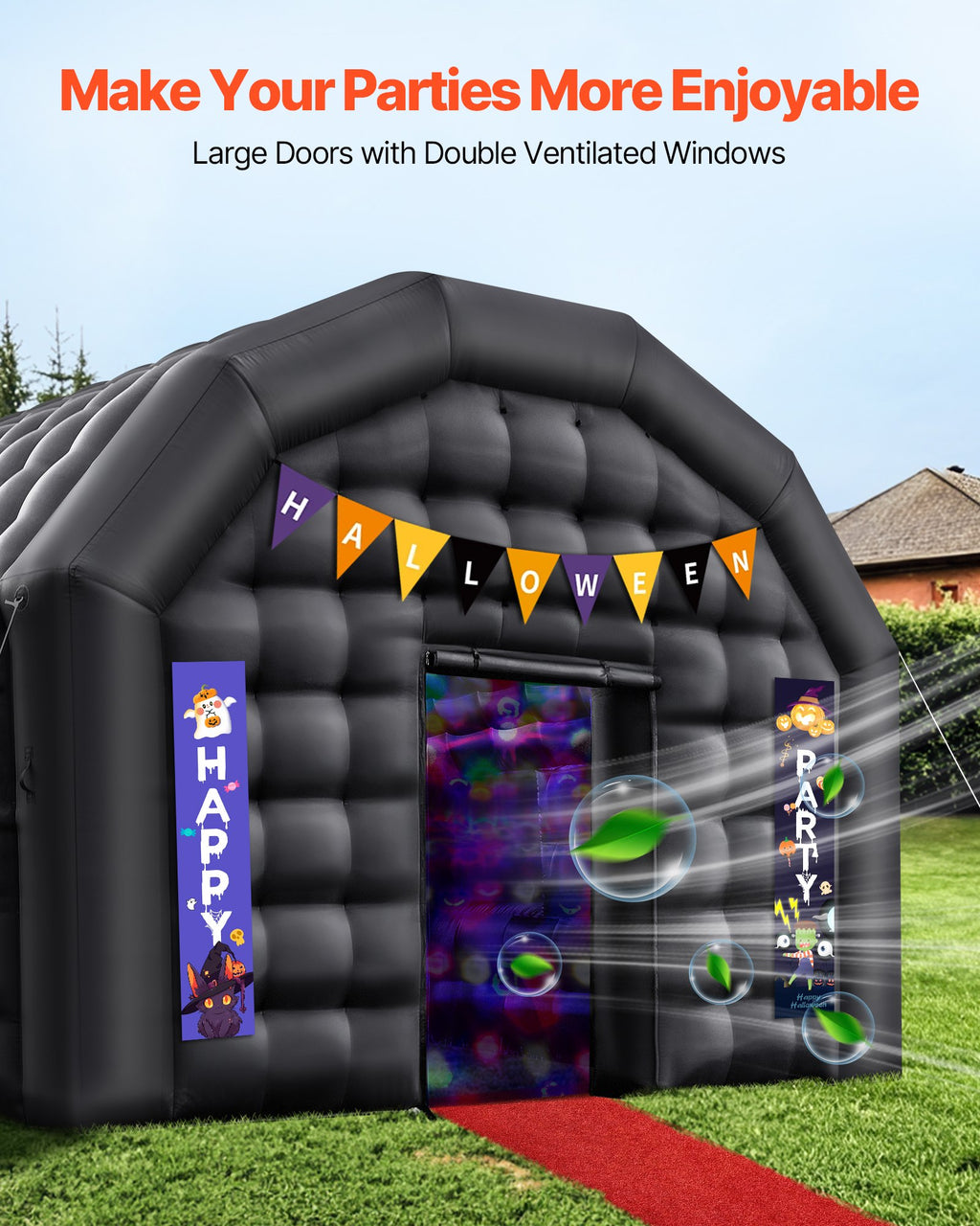 Inflatable Nightclub, 5.4 x 5 x 4.2 m Inflatable Party Tent with 680W