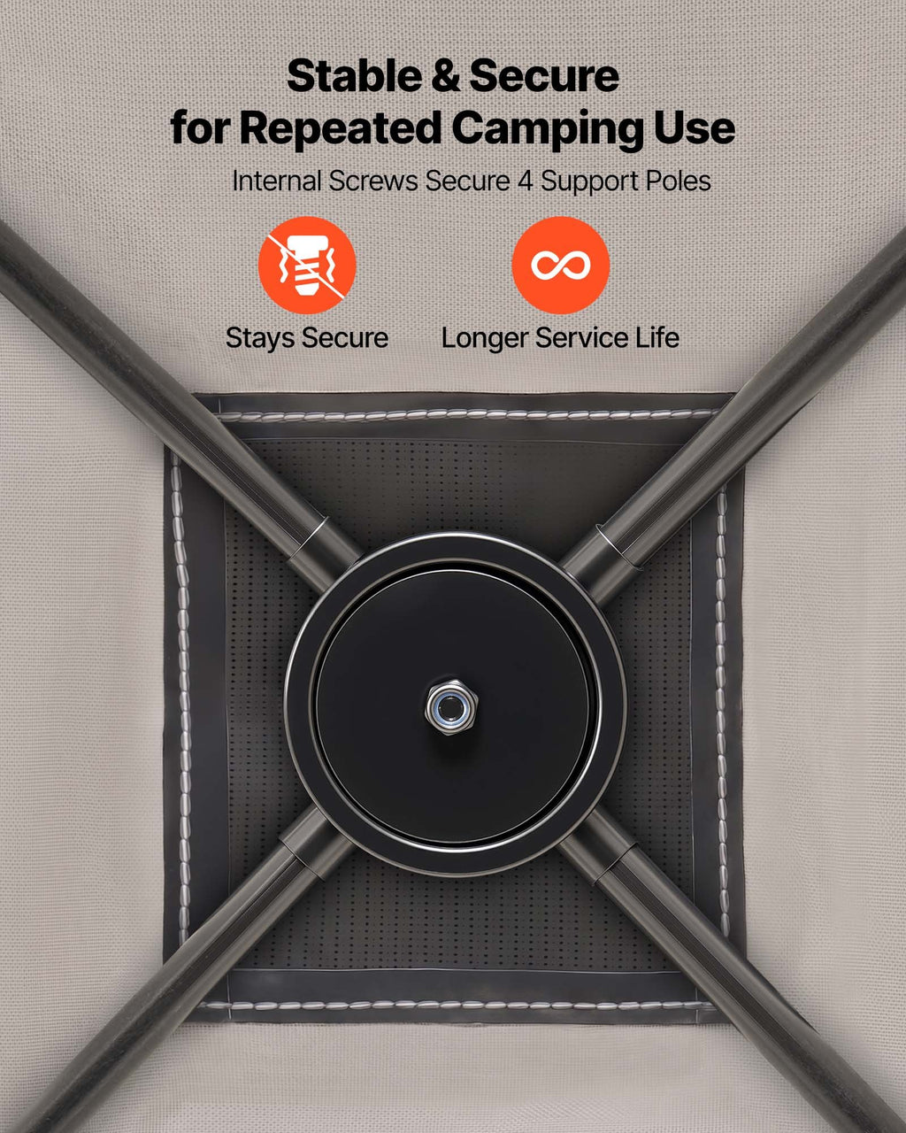 Camping Tent, 4 Person Pop Up Instant Cabin Tent with Large Mesh