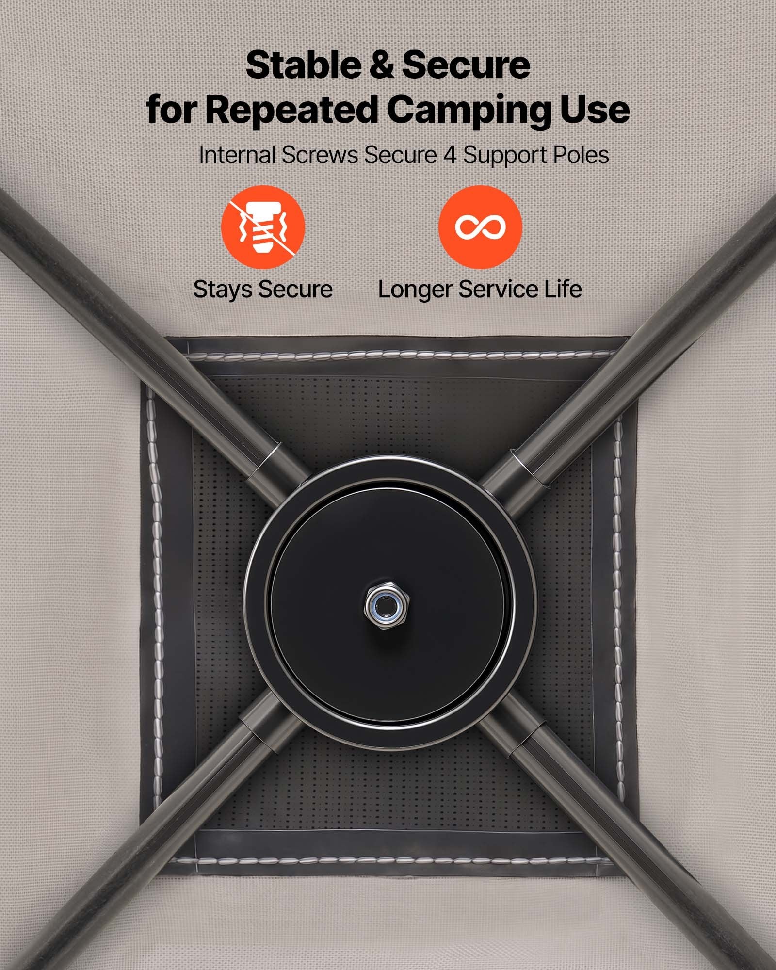Camping Tent, 4 Person Pop Up Instant Cabin Tent with Large Mesh