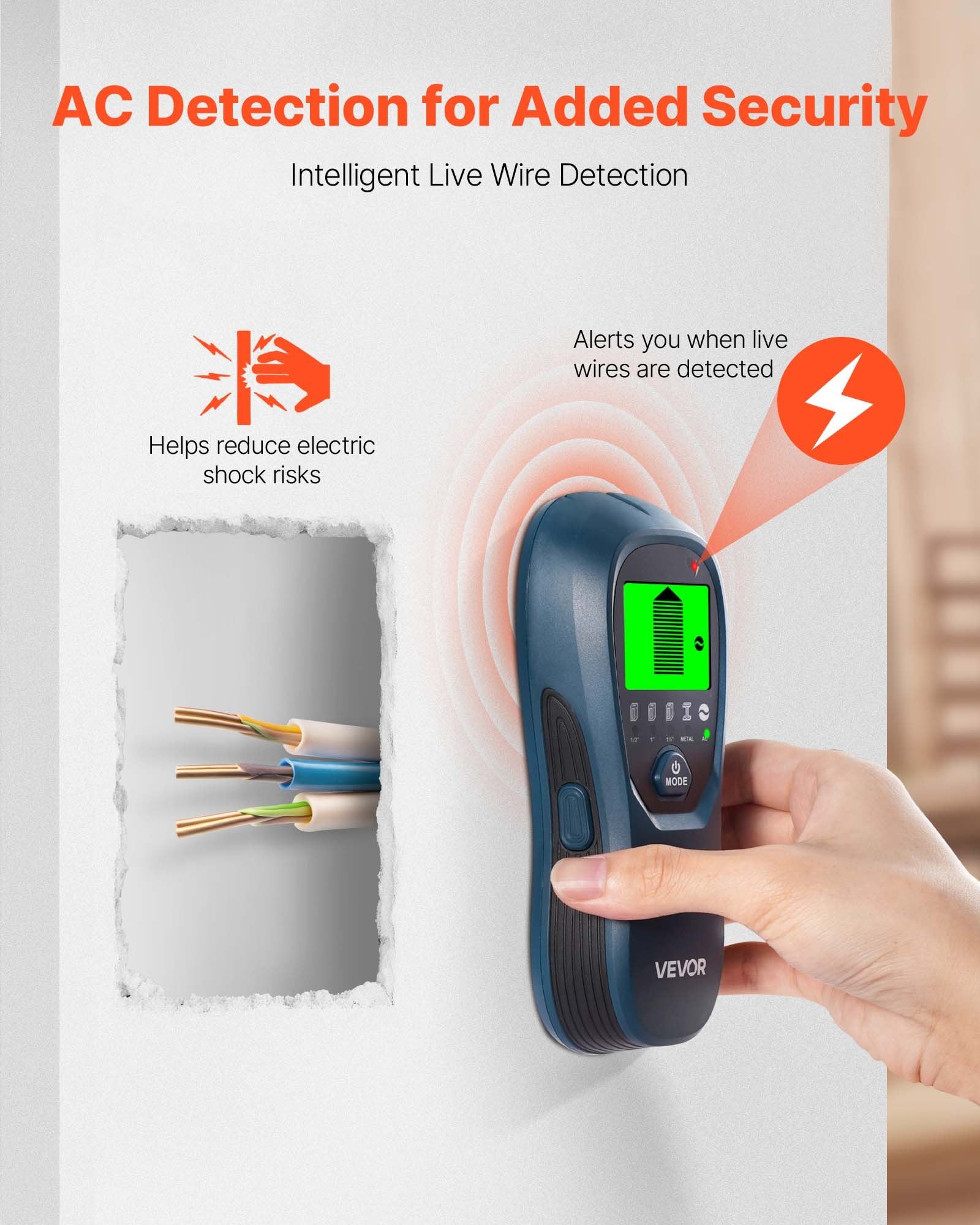 Stud Finder Wall Scanner, 5 in 1, Electronic Wall Stud Detector with