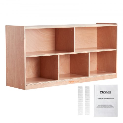 Cubby Mobile Tray Storage Cabinet, 5-Compartment Cubby Storage Shelf,