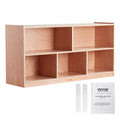 Cubby Mobile Tray Storage Cabinet, 5-Compartment Cubby Storage Shelf,
