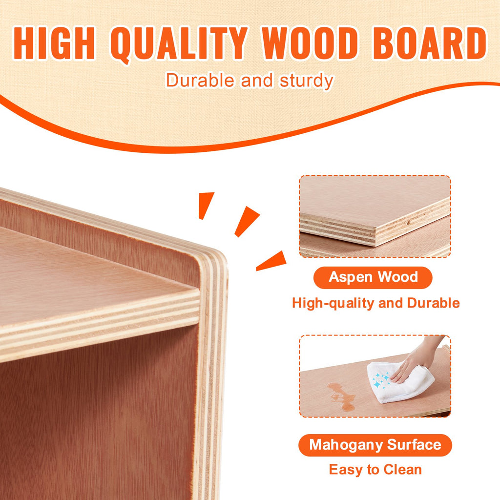 Cubby Mobile Tray Storage Cabinet, 5-Compartment Cubby Storage Shelf,