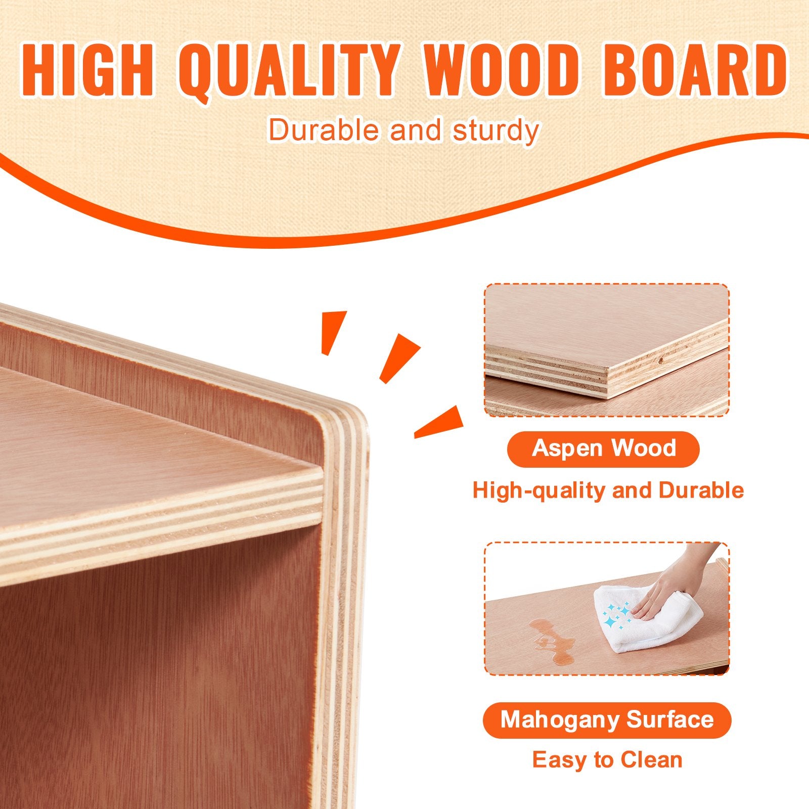 Cubby Mobile Tray Storage Cabinet, 5-Compartment Cubby Storage Shelf,