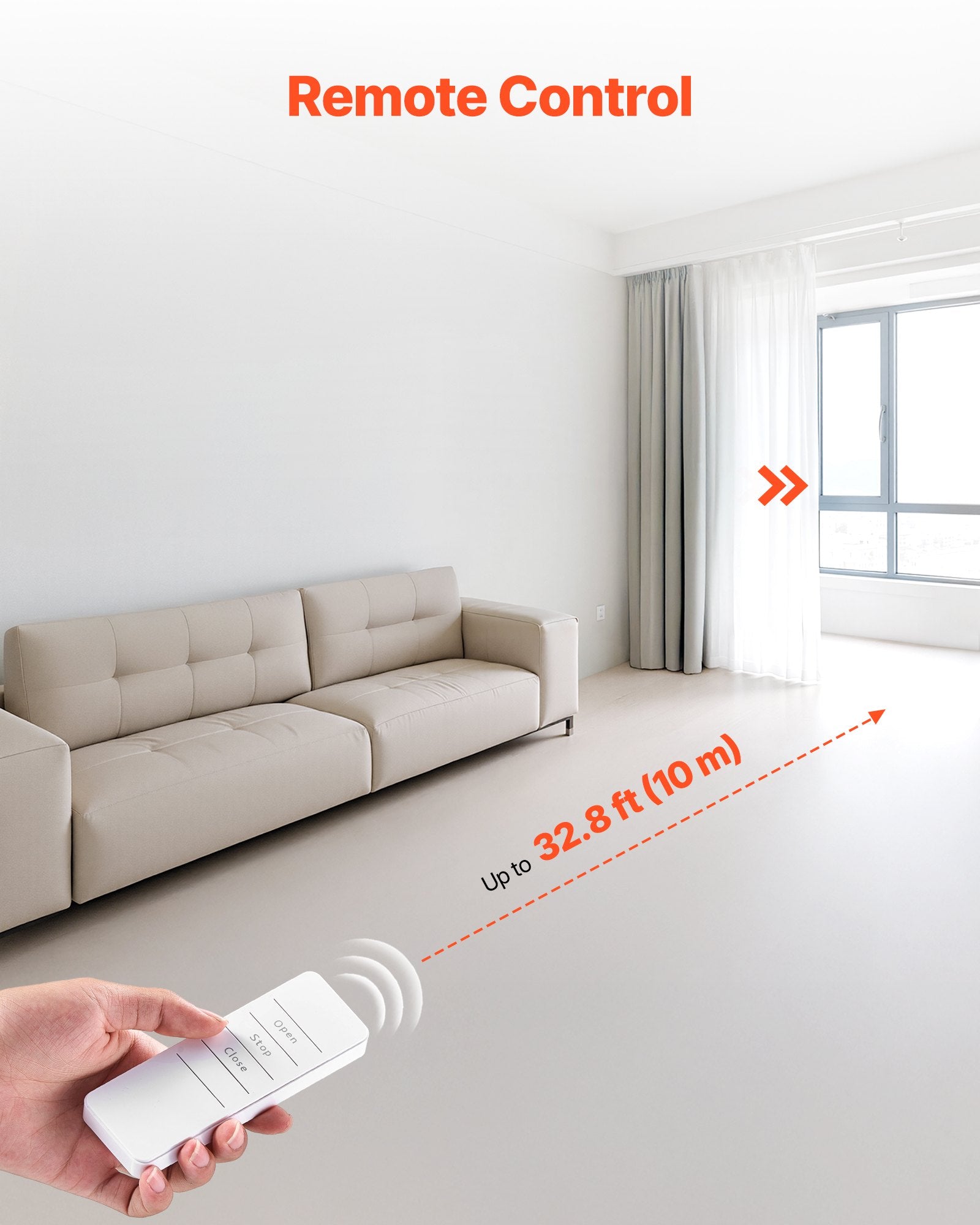 Automatic Curtain Opener, APP and Remote Control, Hub Included,