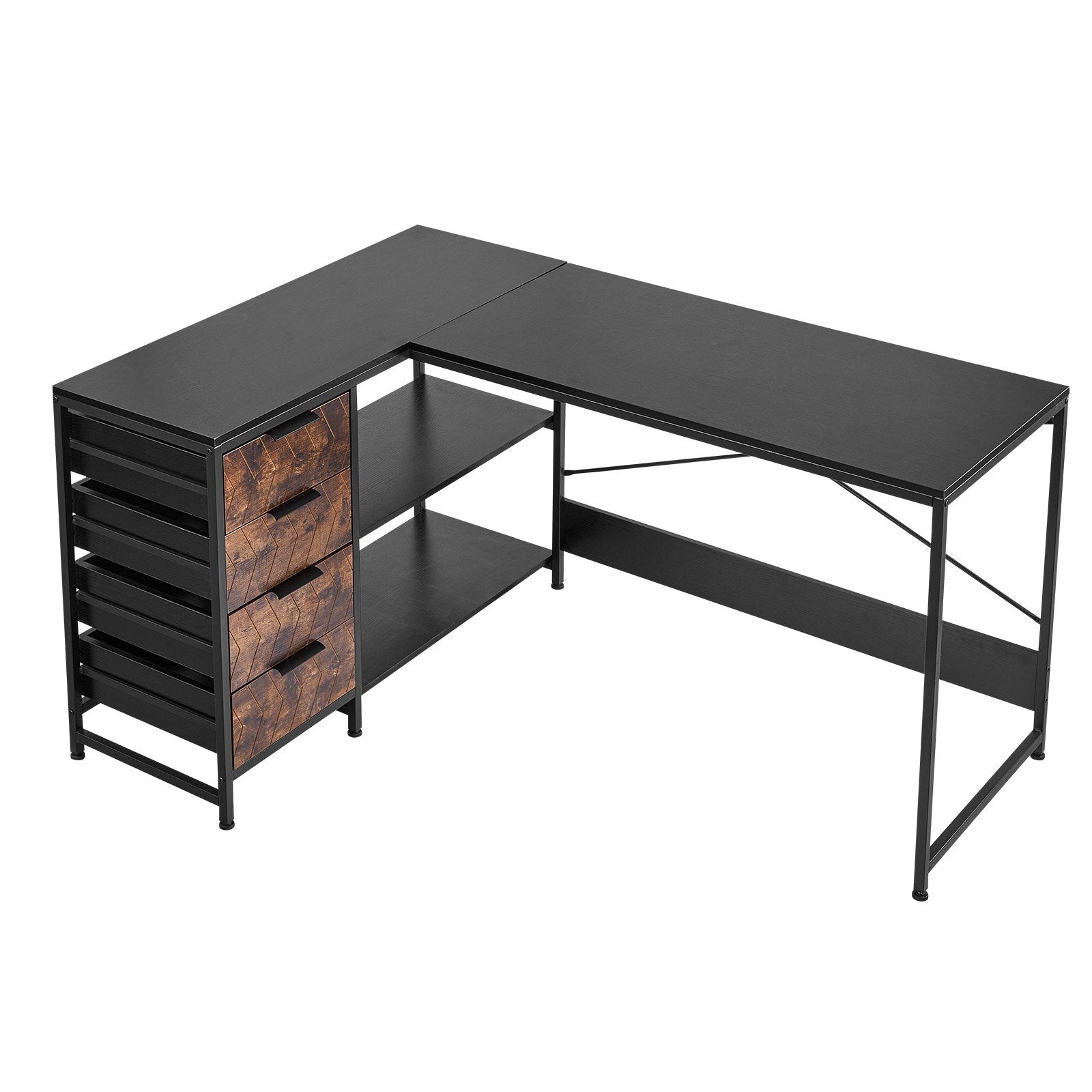 L-Shaped Computer Desk, 1.5m Reversible Corner Gaming Desk with
