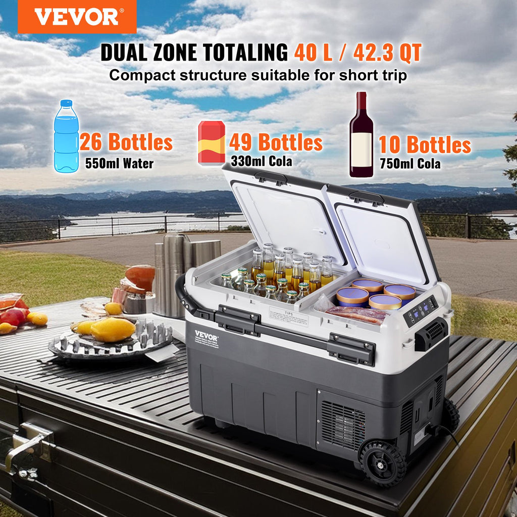 Portable Car Refrigerator, 12 Volt Car Refrigerator Fridge, 40 L /