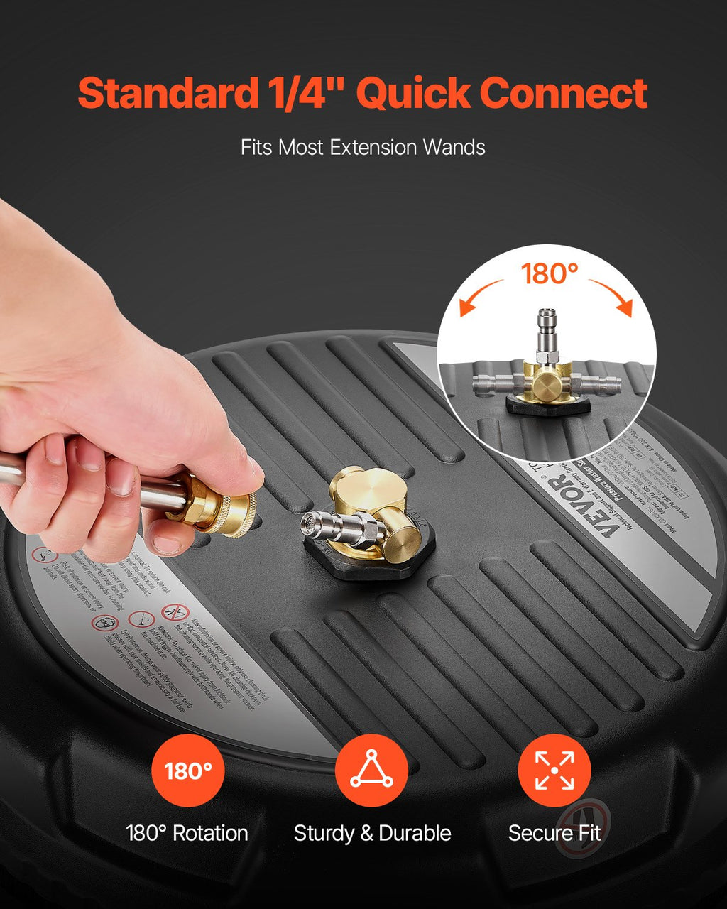 15in Pressure Washer Surface Cleaner, Plastic Pressure Washer