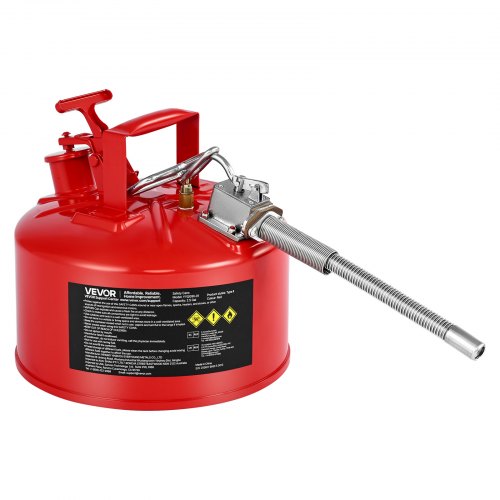 Safety Gas Can, 9.5 L Type II Red Safety Can for Gasoline with