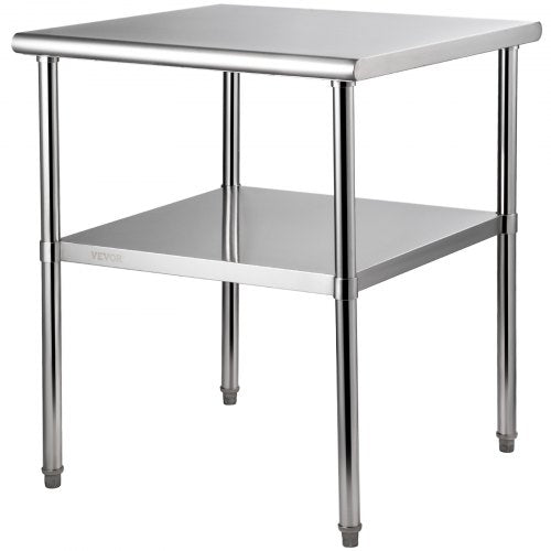 Stainless Steel Prep Table, 30 x 30 x 36 Inch, 800lbs Load Capacity
