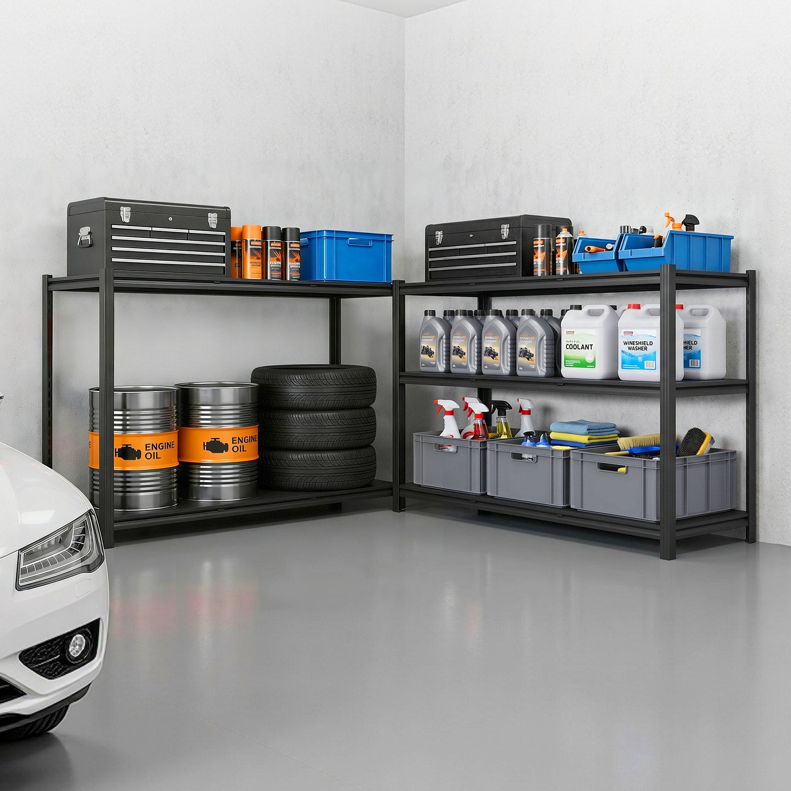 Storage Shelves, 5-Tier Adjustable, 1360.8kg Capacity, Heavy Duty