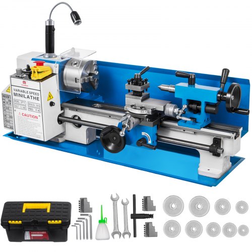 Mini Metal Lathe 550W Variable Speed Metal Lathe 50 to 2500Rpm