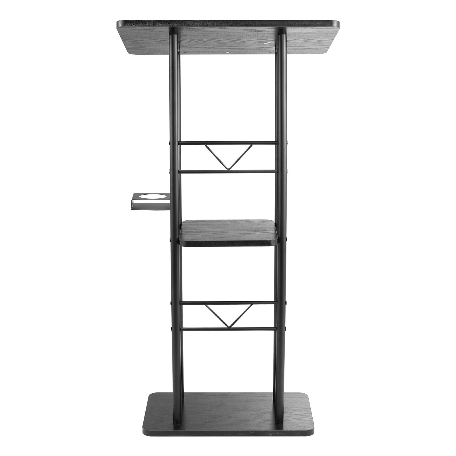 Podium Stand, 1180 mm Metal Lectern, Curved Standing Podium with Wide