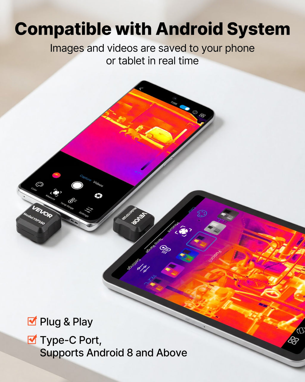 Thermal Imaging Camera for Android, 320 x 240 TISR Super Resolution,