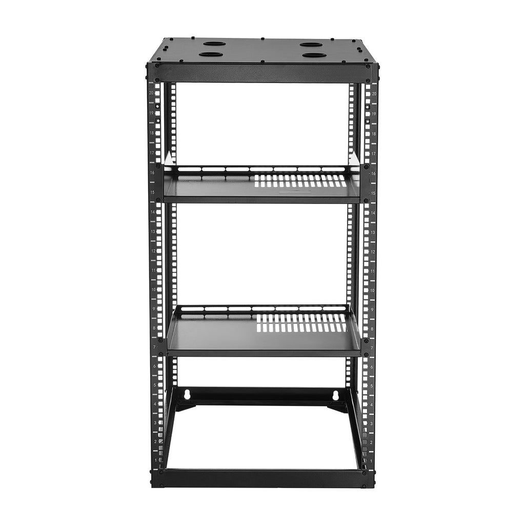 20U Open Frame Network Rack, 585 mm Depth, Wall Mounted or Floor