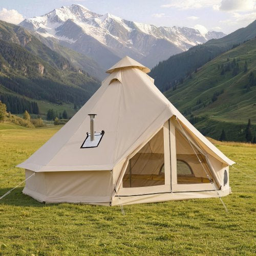 Oxford Bell Tent, 4 Seasons 4 m Yurt Tent for Camping with Stove Jack,