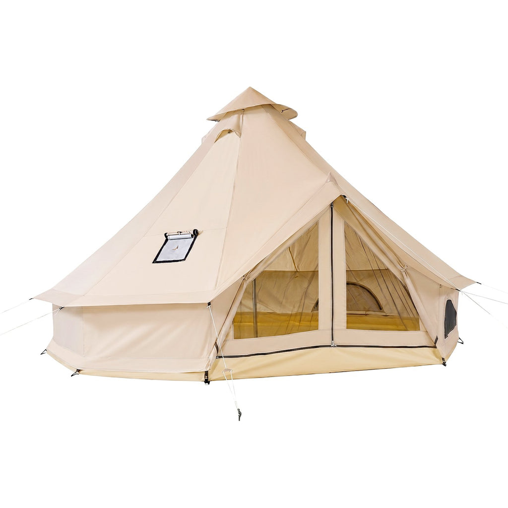 Oxford Bell Tent, 4 Seasons 4 m Yurt Tent for Camping with Stove Jack,