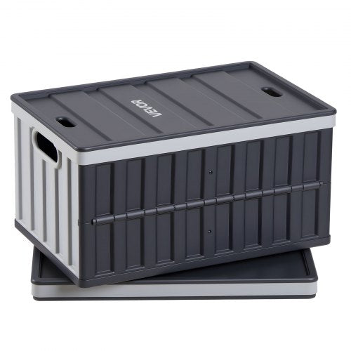 Plastic Collapsible Storage Bins with Lids, 65L 2 Packs, Stackable